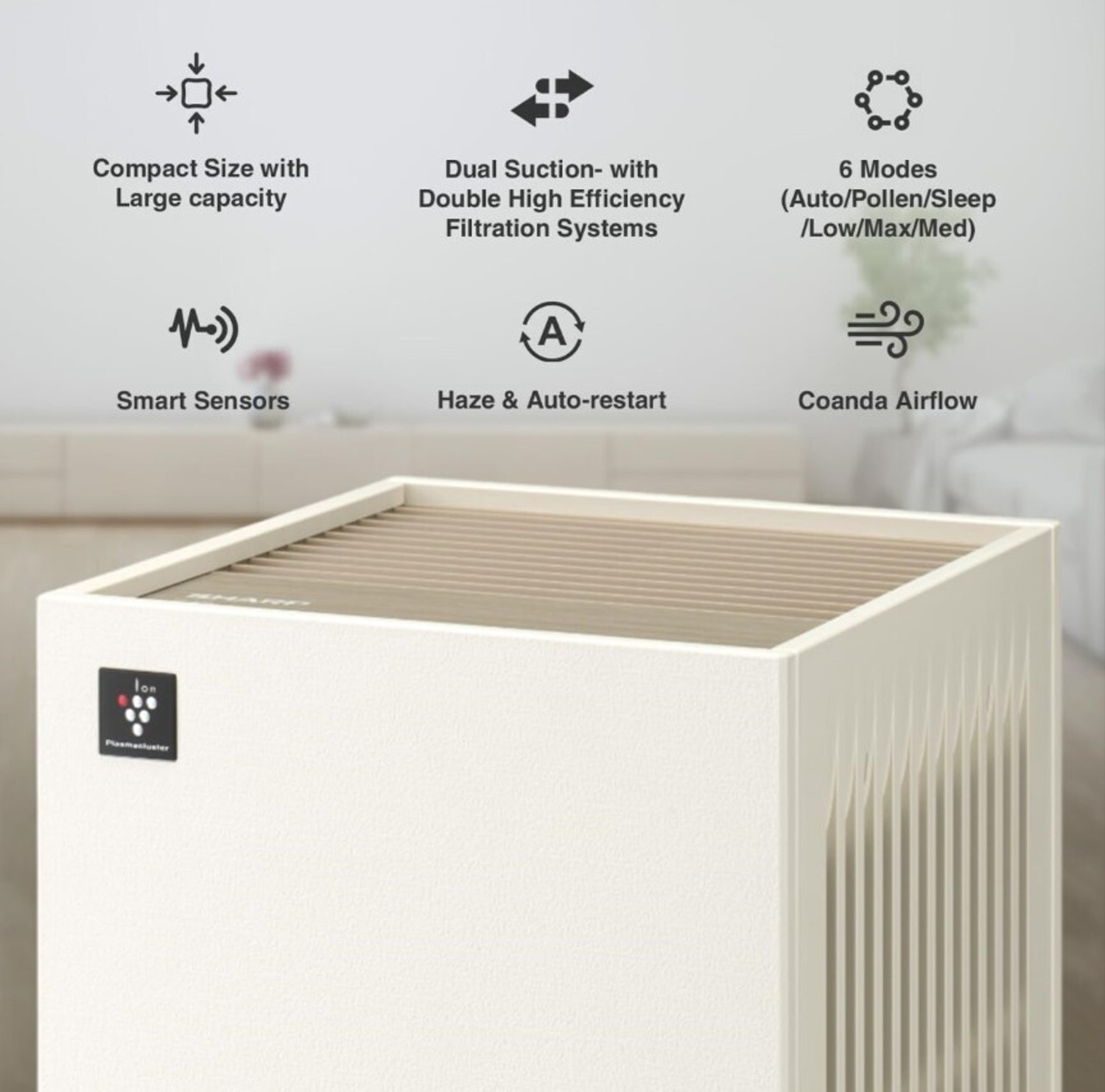 Image of Sharp FP-S40M-W Room Air Purifier