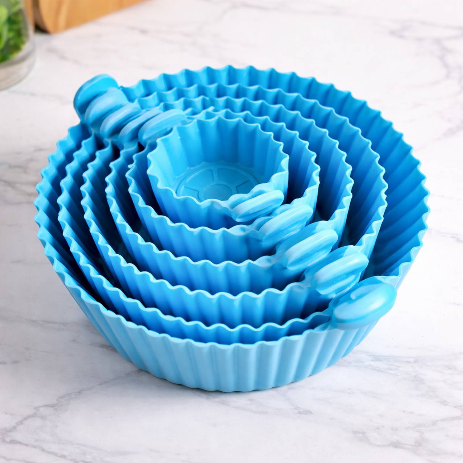 Tanlesa 6 Pieces Silicone Liners Round Food Safe Non Stick Air Fr