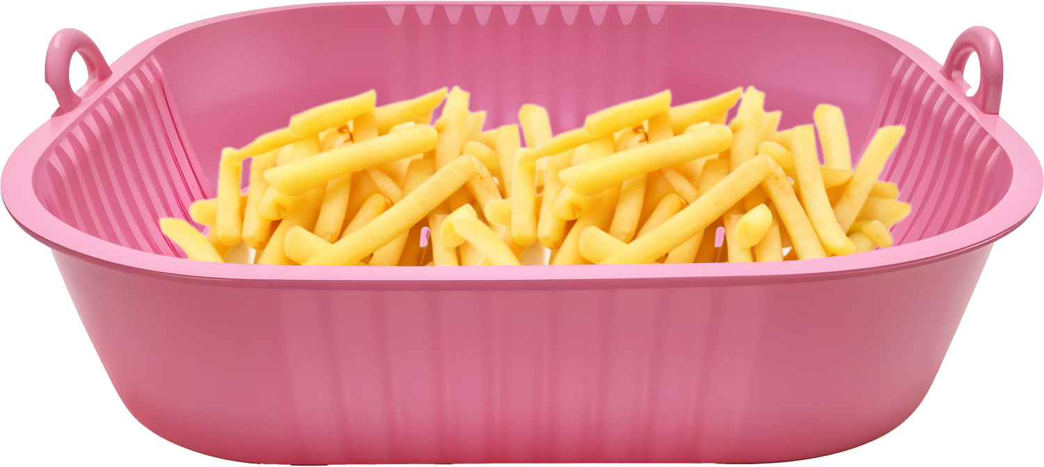 Image of Bakeazy RA073 Square Silicone Air Fryer Liners for Microwave Oven OTG Baking Accessories Airfryer Tray