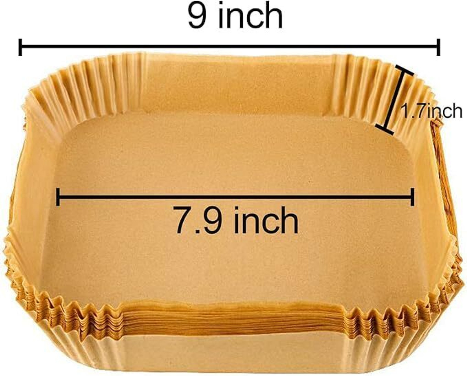 Image of RINYAENTERPRISE Air Fryer Parchment Paper for Frying, Baking, Cooking, Roasting and Microwave Airfryer Tray