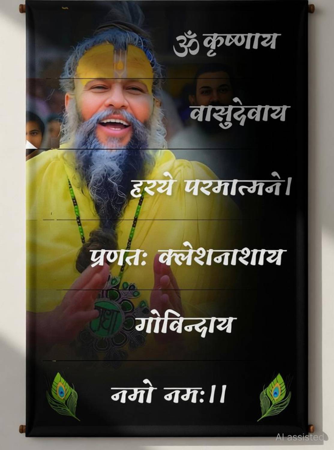 SNDArt Premanand Ji Maharaj Wall Hanging A126 - Image 4