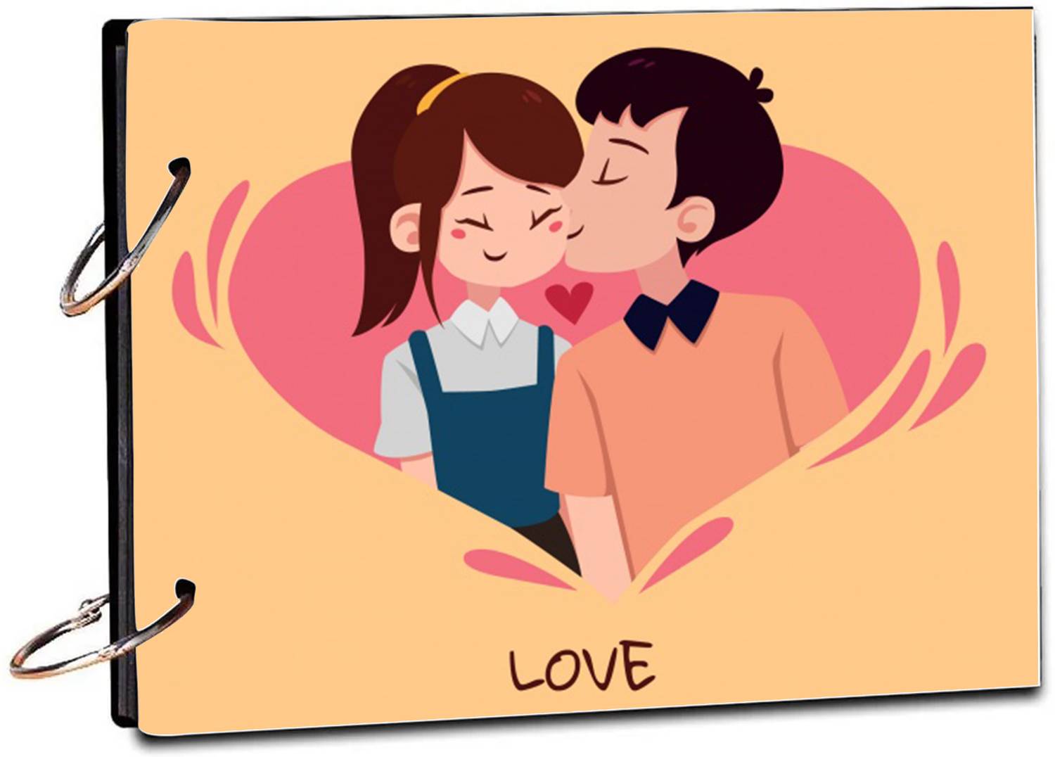 Gladtogift Love couple album A5 Scrapbook Album | 40 Black Sheets