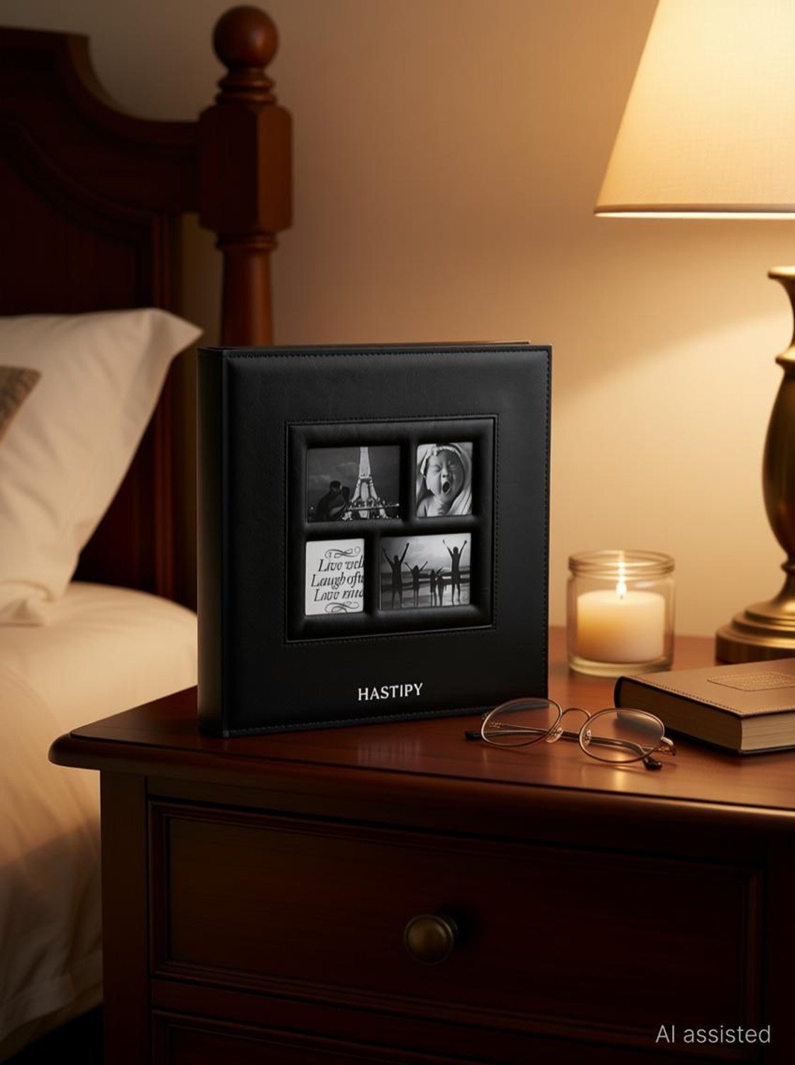 Image of HASTHIP PU Leather Photo Album 6 Inch 500 Photos Large Capacity Memory Book Album