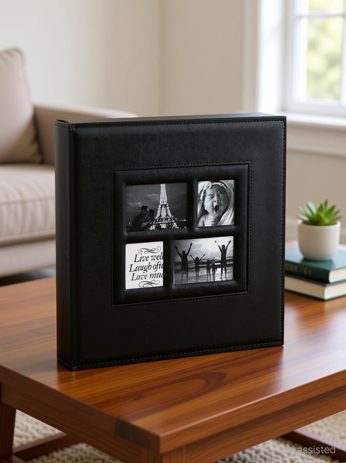 Image of HASTHIP PU Leather Photo Album 6 Inch 500 Photos Large Capacity Memory Book Album