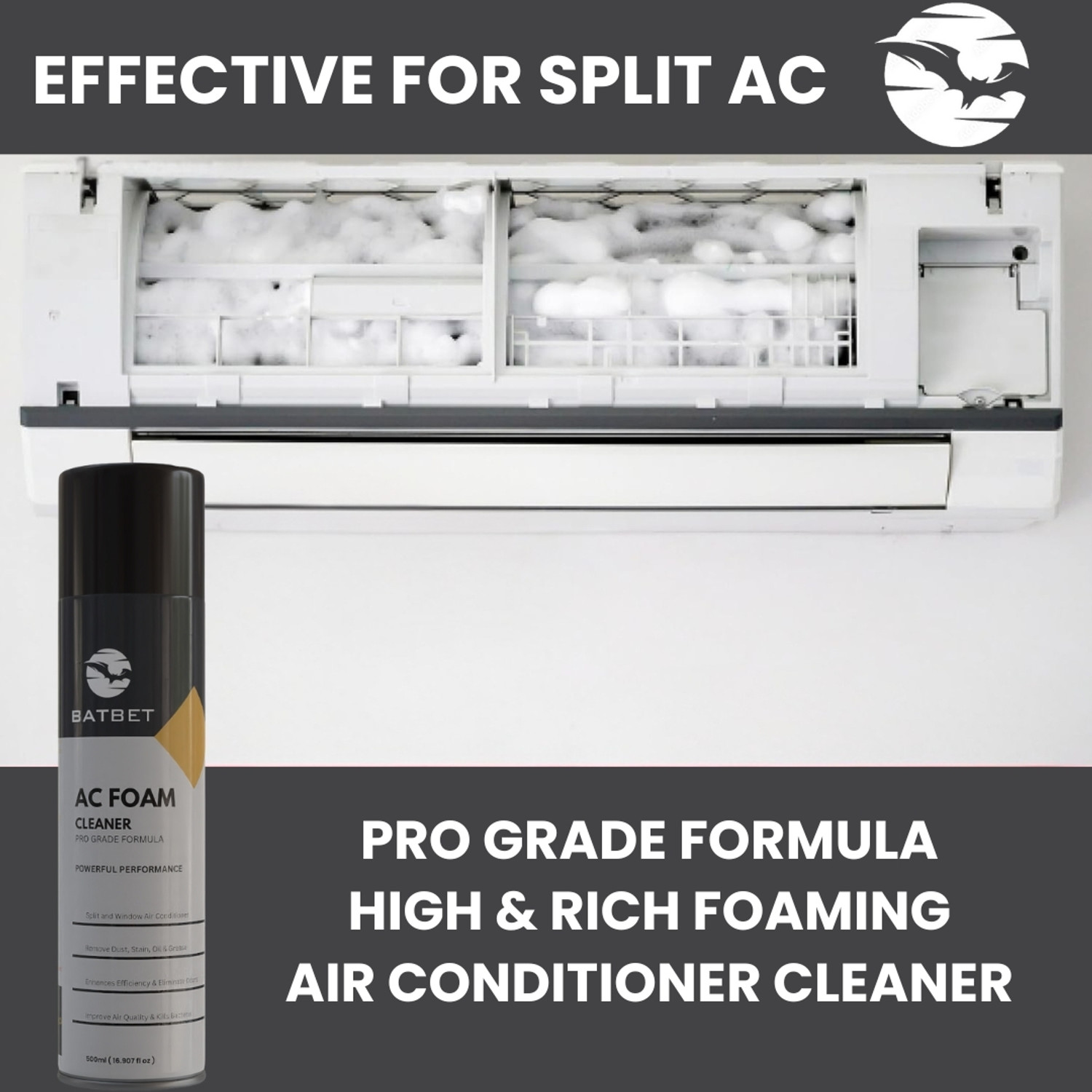 Image of BATBET Ac Coil Cleaner | Improves Air Quality, Enhances Efficiency & Prevents Odors |