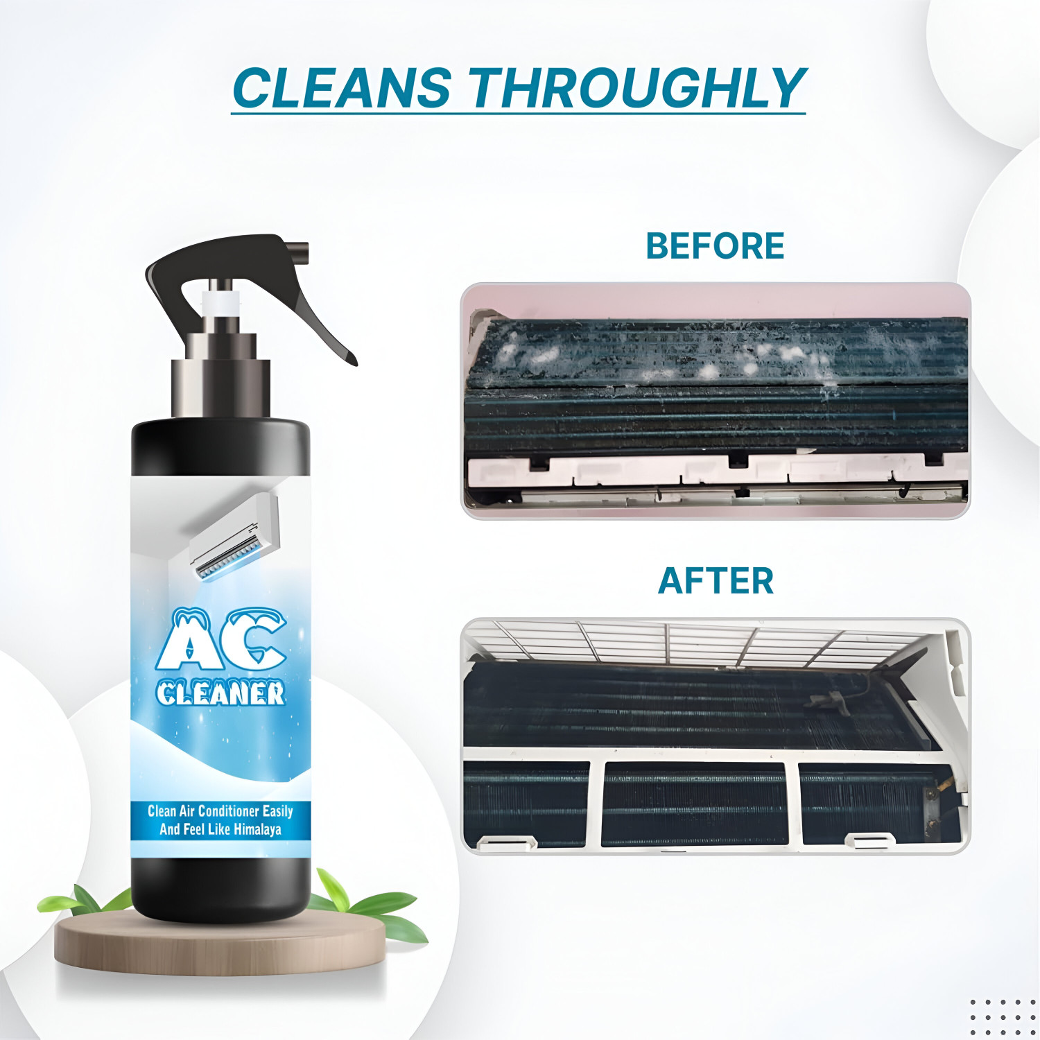 Image of Krysto AC Cleaner for Split & Window | Removes Dirt, Mold & Odors