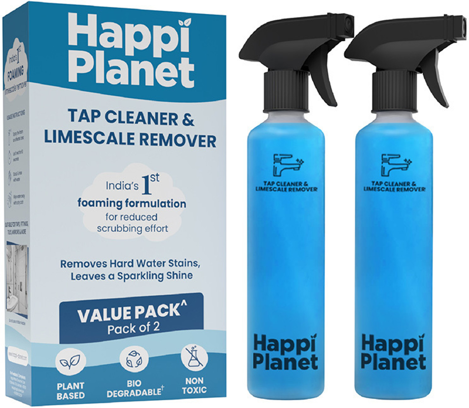 Image of Happi Planet Tap Cleaner & Limescale Remover (Pack of 2)