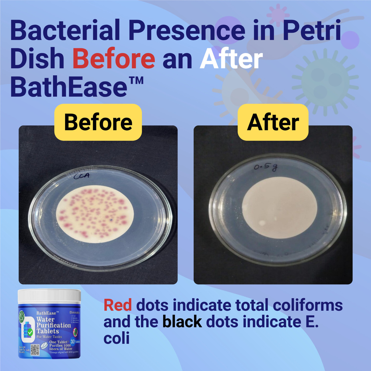 Image of BathEase Chlorine Water Purification Tablets for Overhead & Underground Tanks