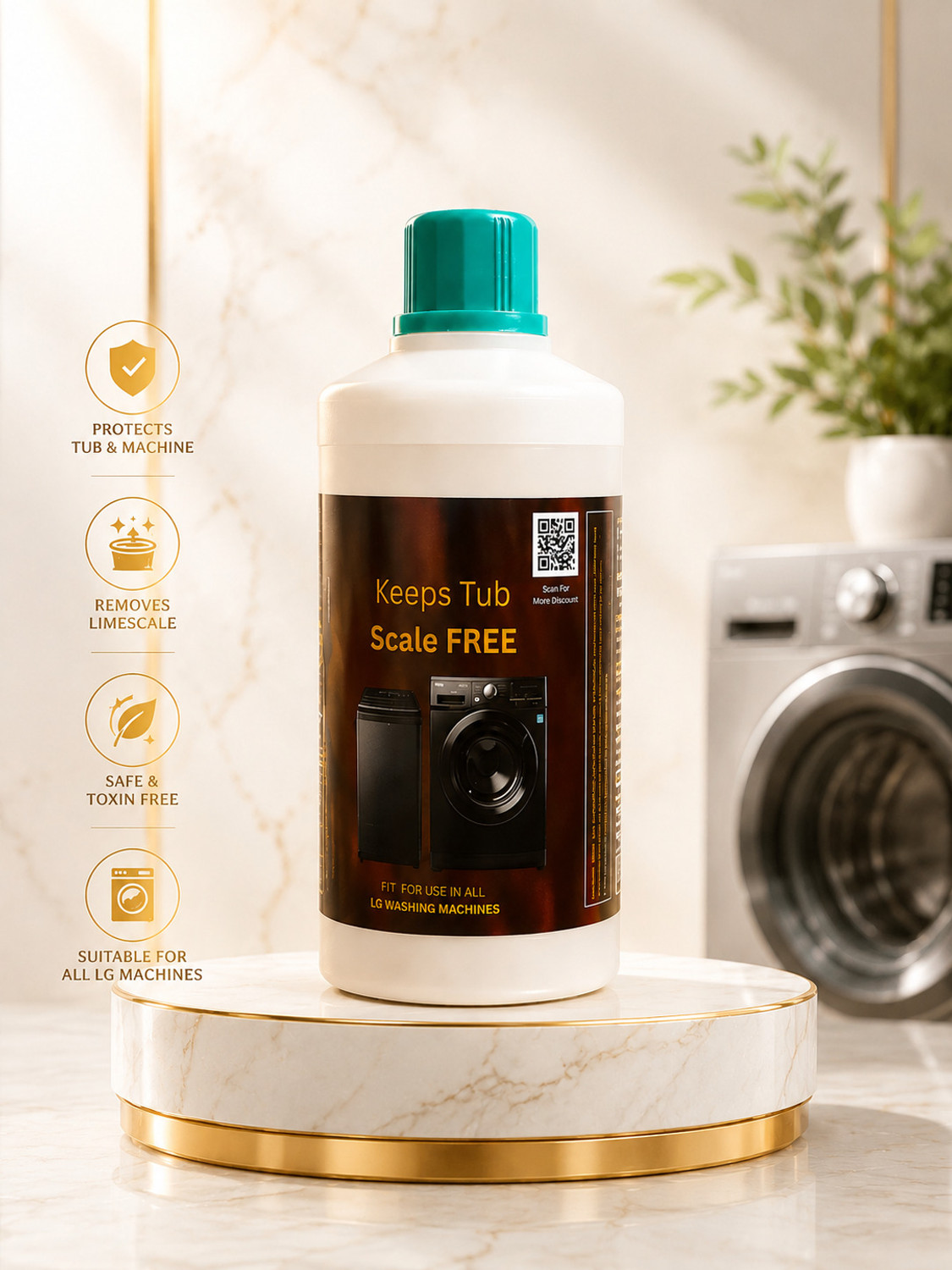 Image of MAG ScaLGo 500ml Descaling Liquid for Washing Machine, Anti-Scale Cleaner