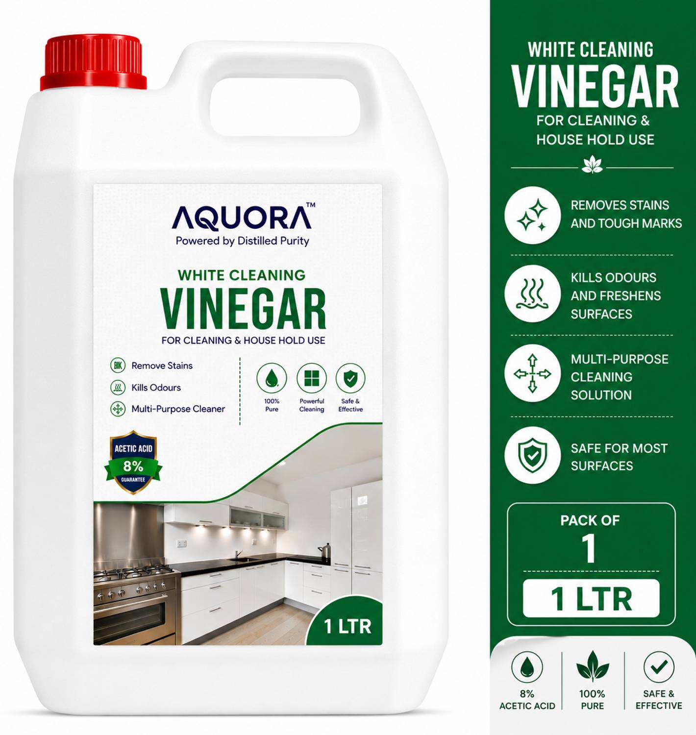 Aquora White Cleaning Distilled Vinegar Multi Purpose Cleaner Kitchen Cleaner