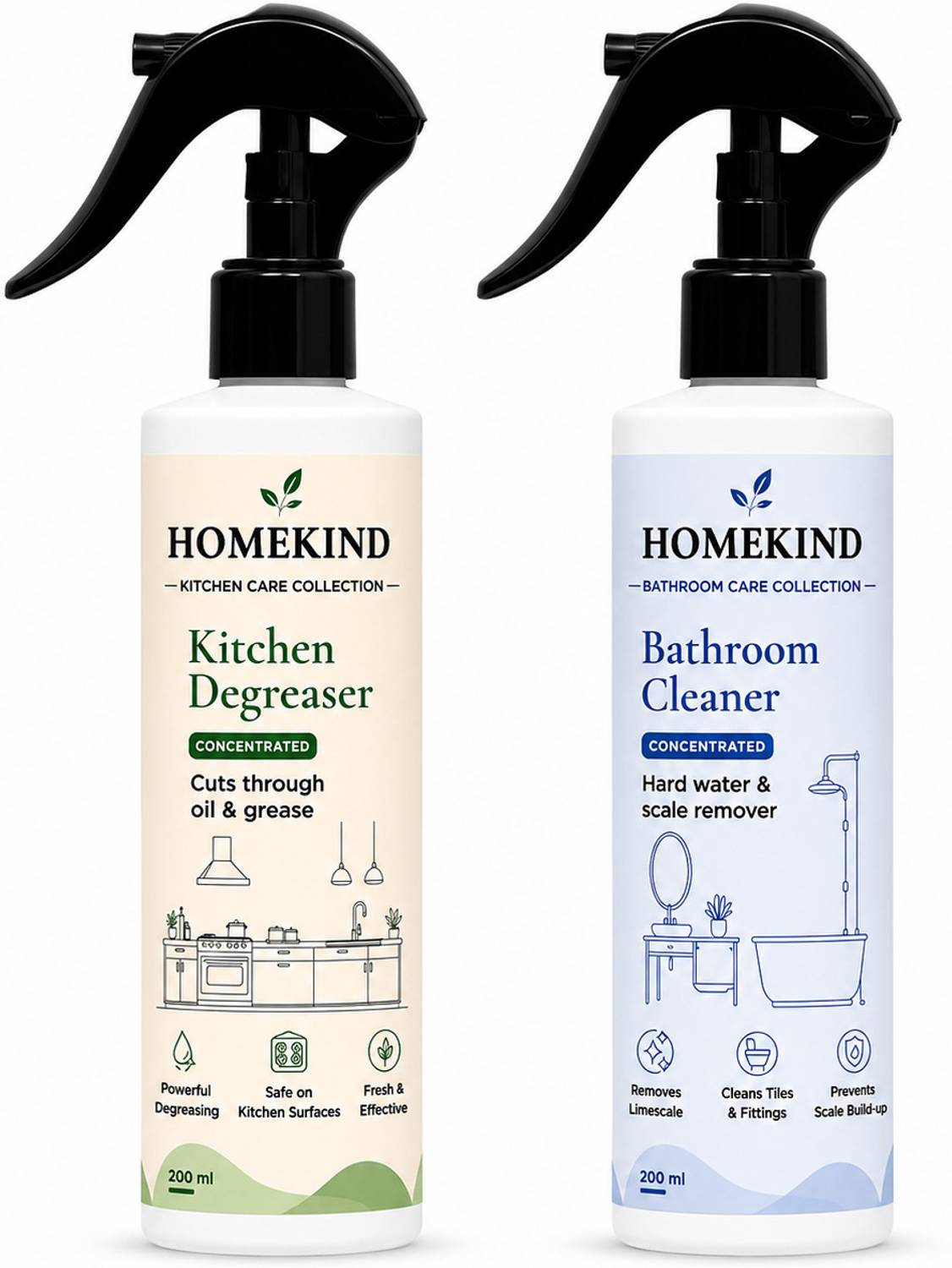 HomeKind Kitchen Degreaser & Pack of 2 · 200 ml (400 ml total) - Image 1