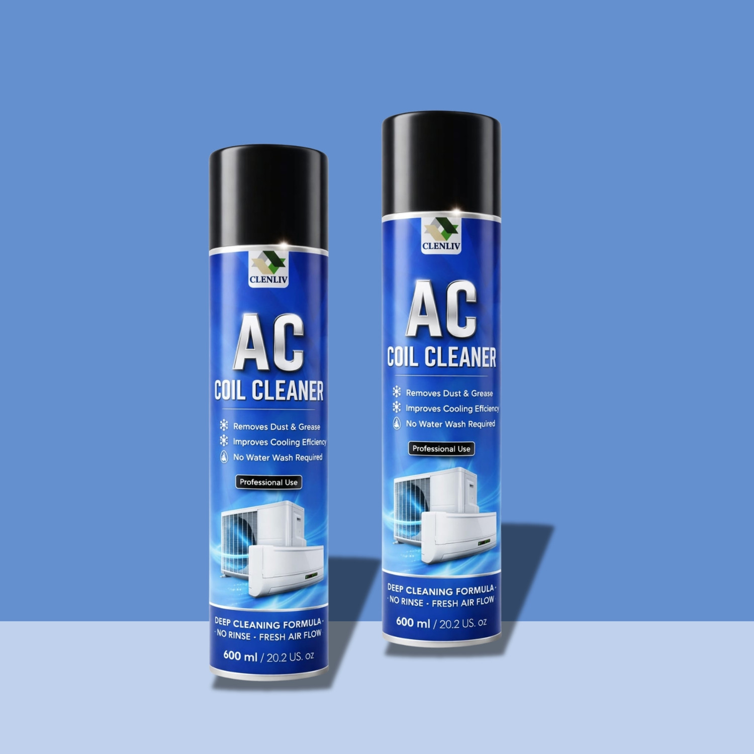 Image of Clenliv Ac Foam Cleaner Spray |Pack of 2|for Split & Window Coil Cleaning.