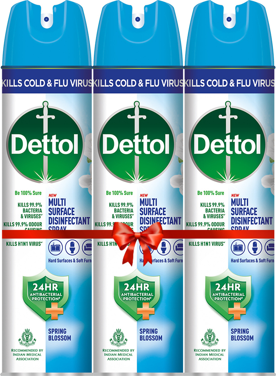 Image of Dettol Disinfectant Sanitizer Spray|24 hrs Antibacterial protection|(Spring Blossom) (675 ml)
