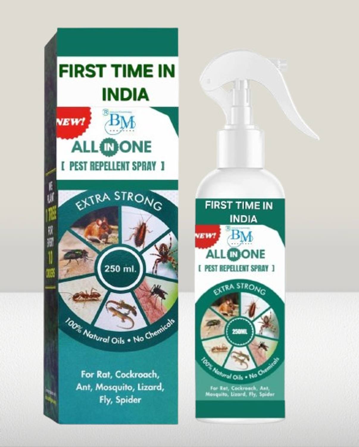 A&S HUB All-in-One Natural Pest Repellent Spray for Home - Mosquito, Cockroach & Rat