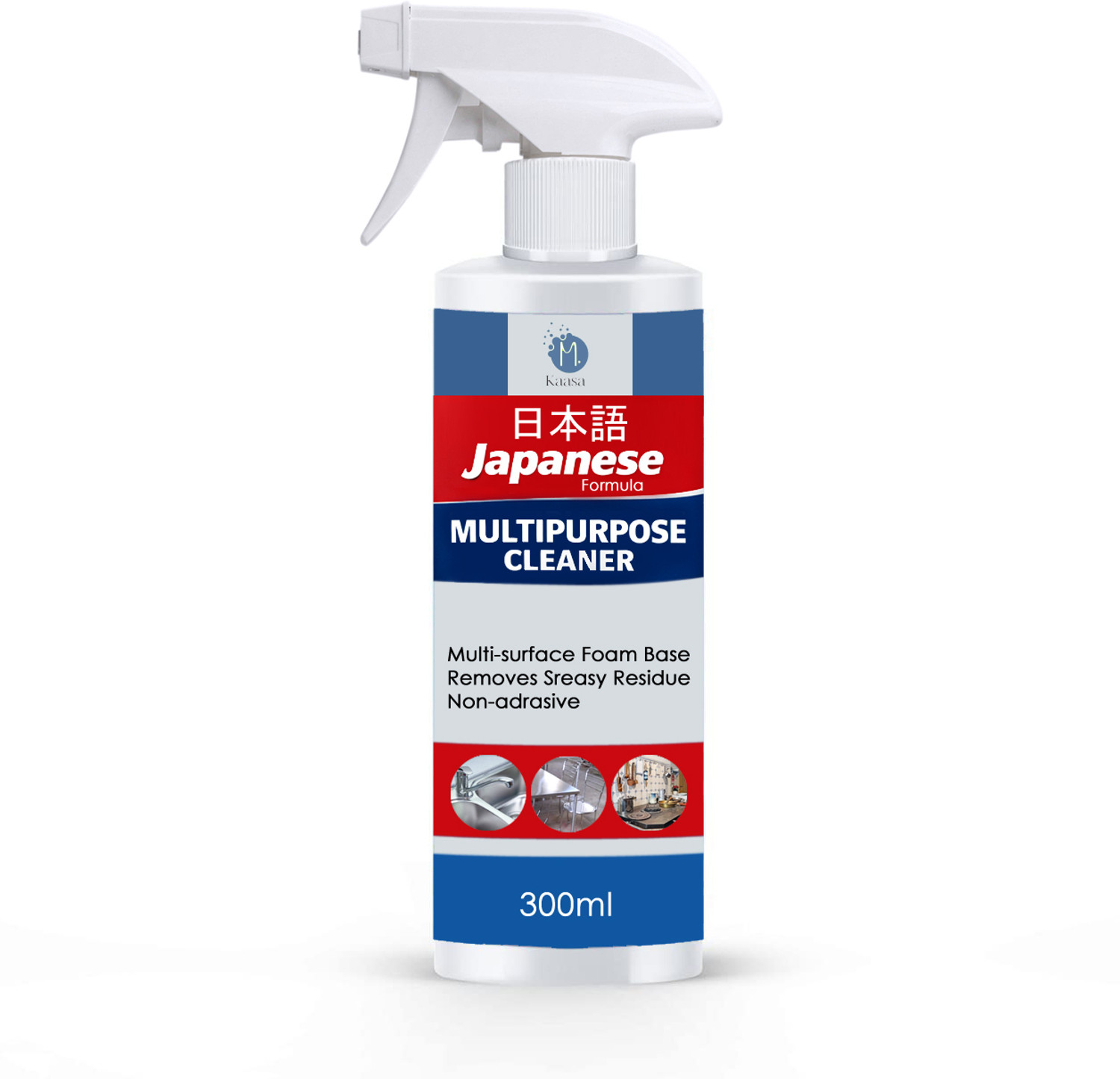 Image of M.Kaasa Japanese Multipurpuse Cleaner for Tiles, Sink, Bathroom, Floors & Hard Surfaces