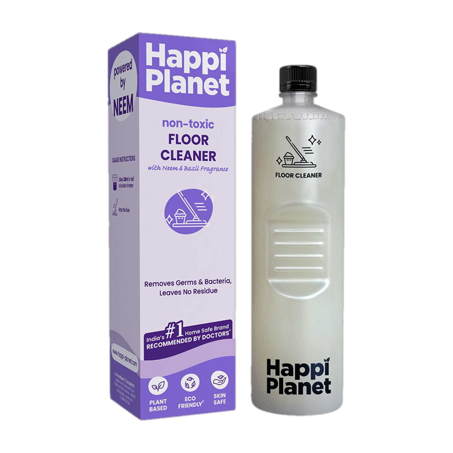 Image of Happi Planet Organic & Herbal Floor Cleaner | Pet & Baby Safe | Powered by Neem | Non-Toxic