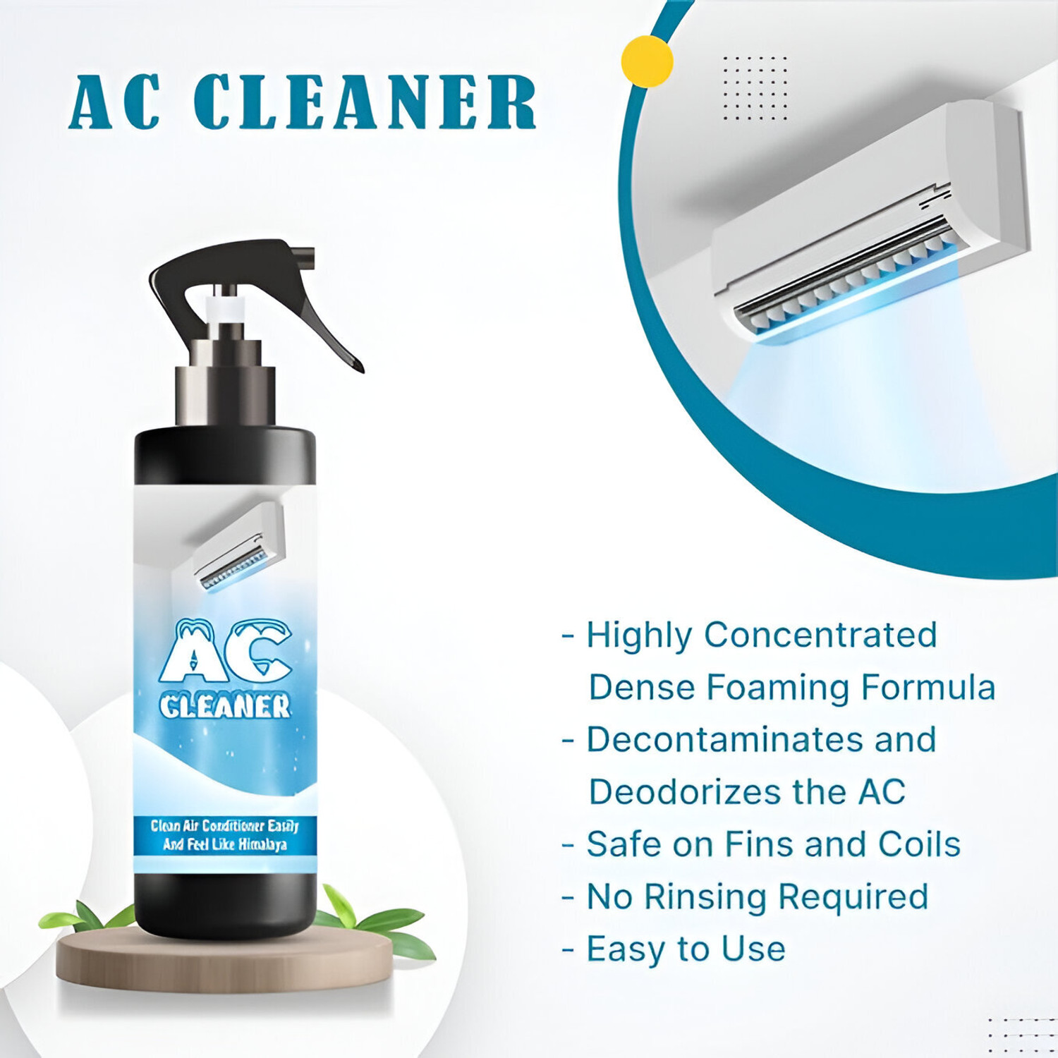 Image of Krysto AC Cleaner for Split & Window | Removes Dirt, Mold & Odors