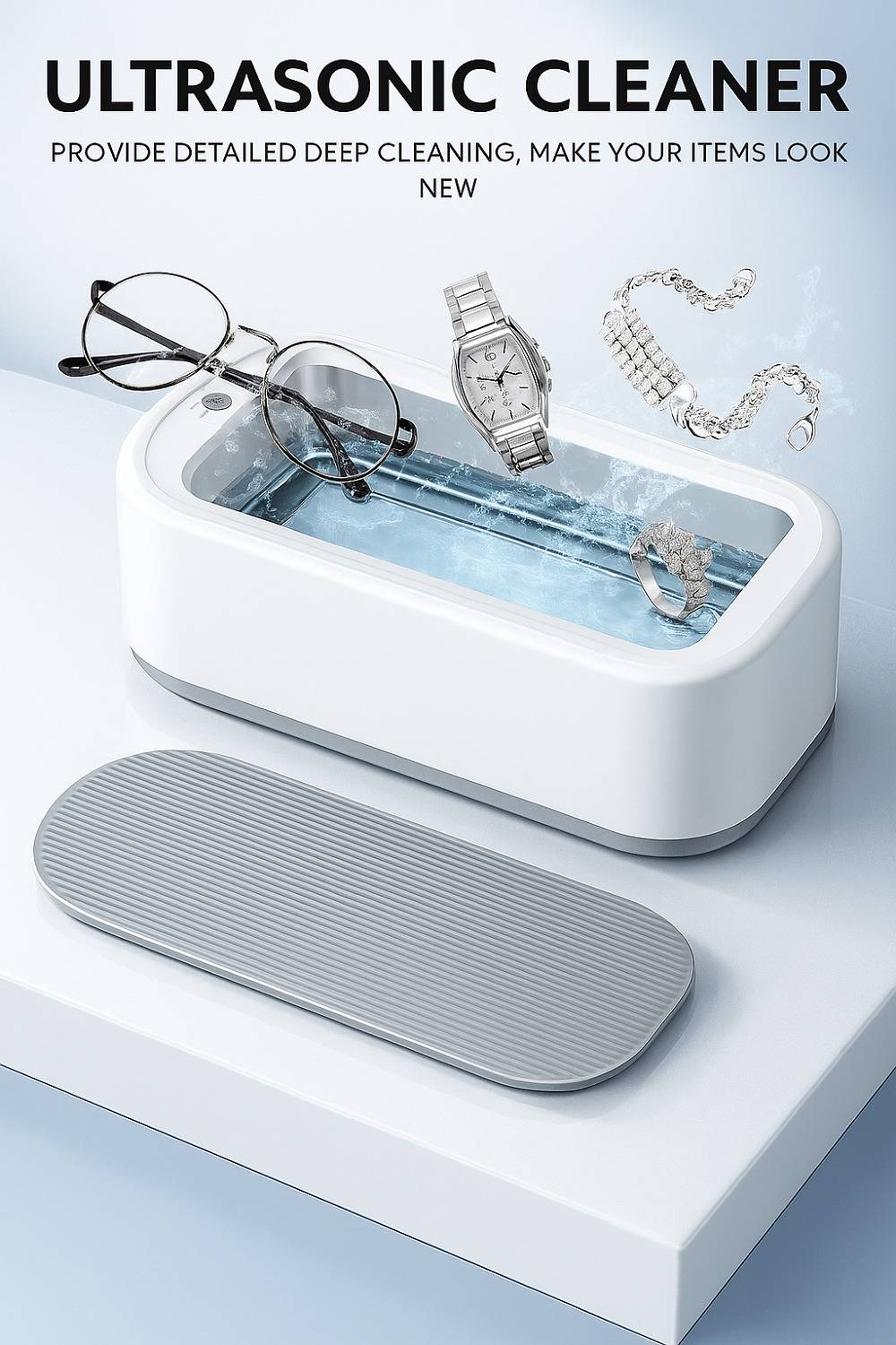 World Gift Mart Ultra Sonic Jewellery ,Glasses Cleaner, 360