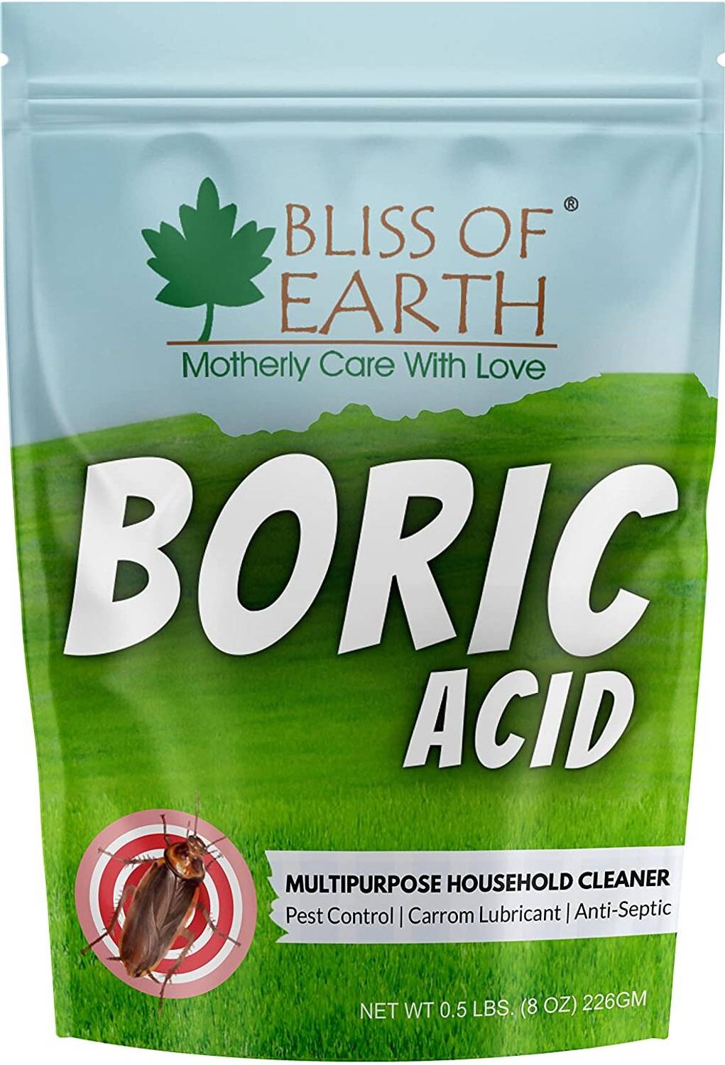 Bliss of Earth Boric Powder Multipurpose kill Cockroach & Ants, Carrom Powder 226gmGM