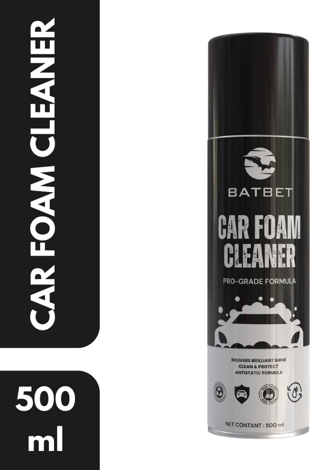 BATBET Interior Foam Cleaner for Car | 100% Safe for Interior and Effective Cleaning | Vehicle Interior Cleaner