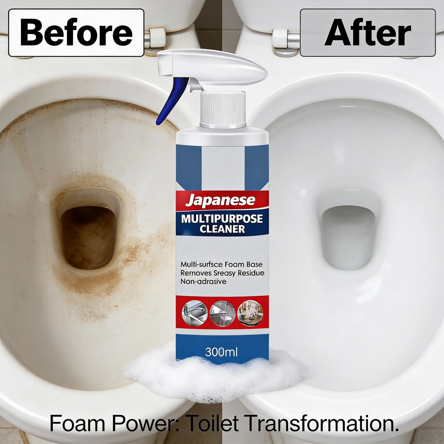 Image of M.Kaasa Japanese Multipurpuse Cleaner for Tiles, Sink, Bathroom, Floors & Hard Surfaces