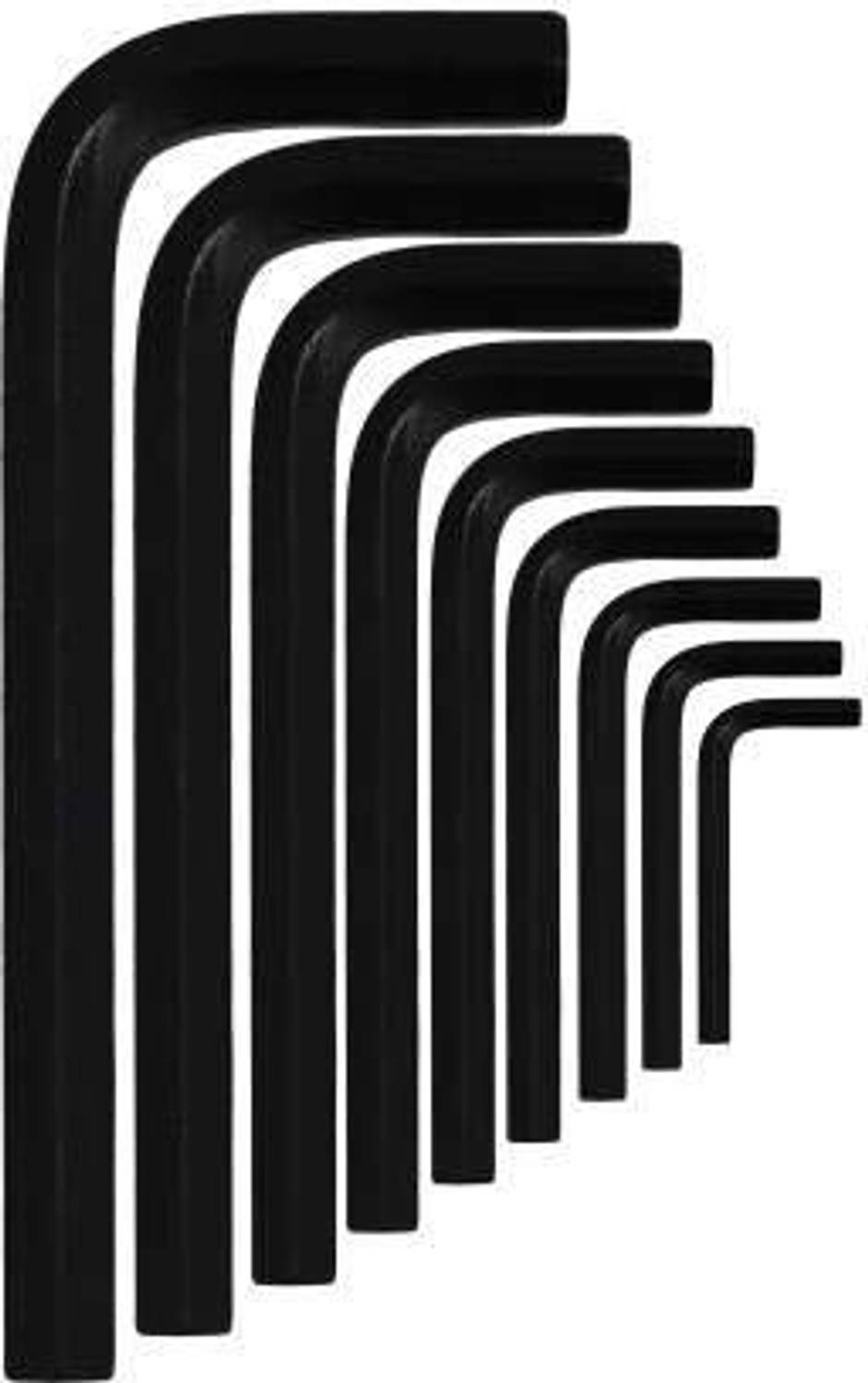 Shopfit High Quality 9 Pieces Hex Allen Key Wrench L Shape Repair Tool Set Allen Key Set