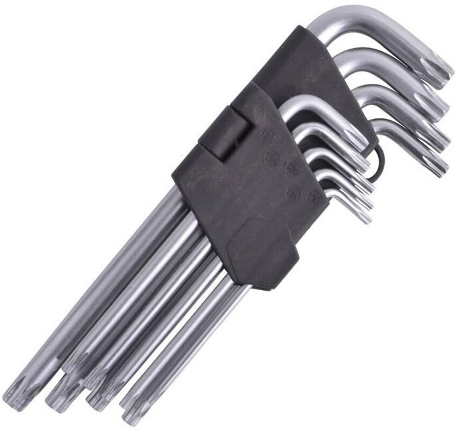 Tools Centre 9-Pieces Torx/Star Allen Key Set with Hole (T10 - T50