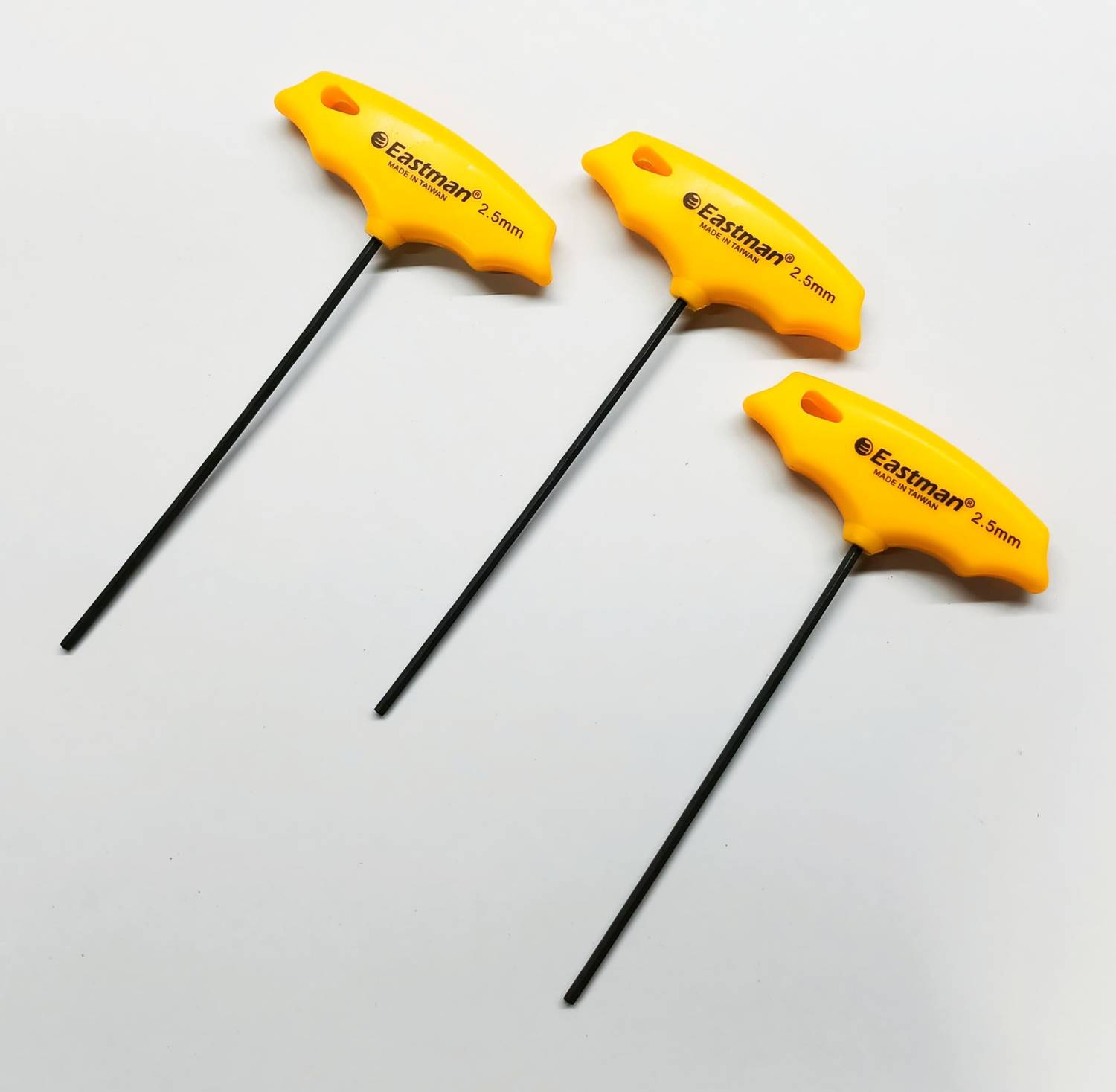 4MECH 2.5mm x 3 Chrome Vanadium Steel, Hardened Material T Type Hex Allen Key Allen Key Set