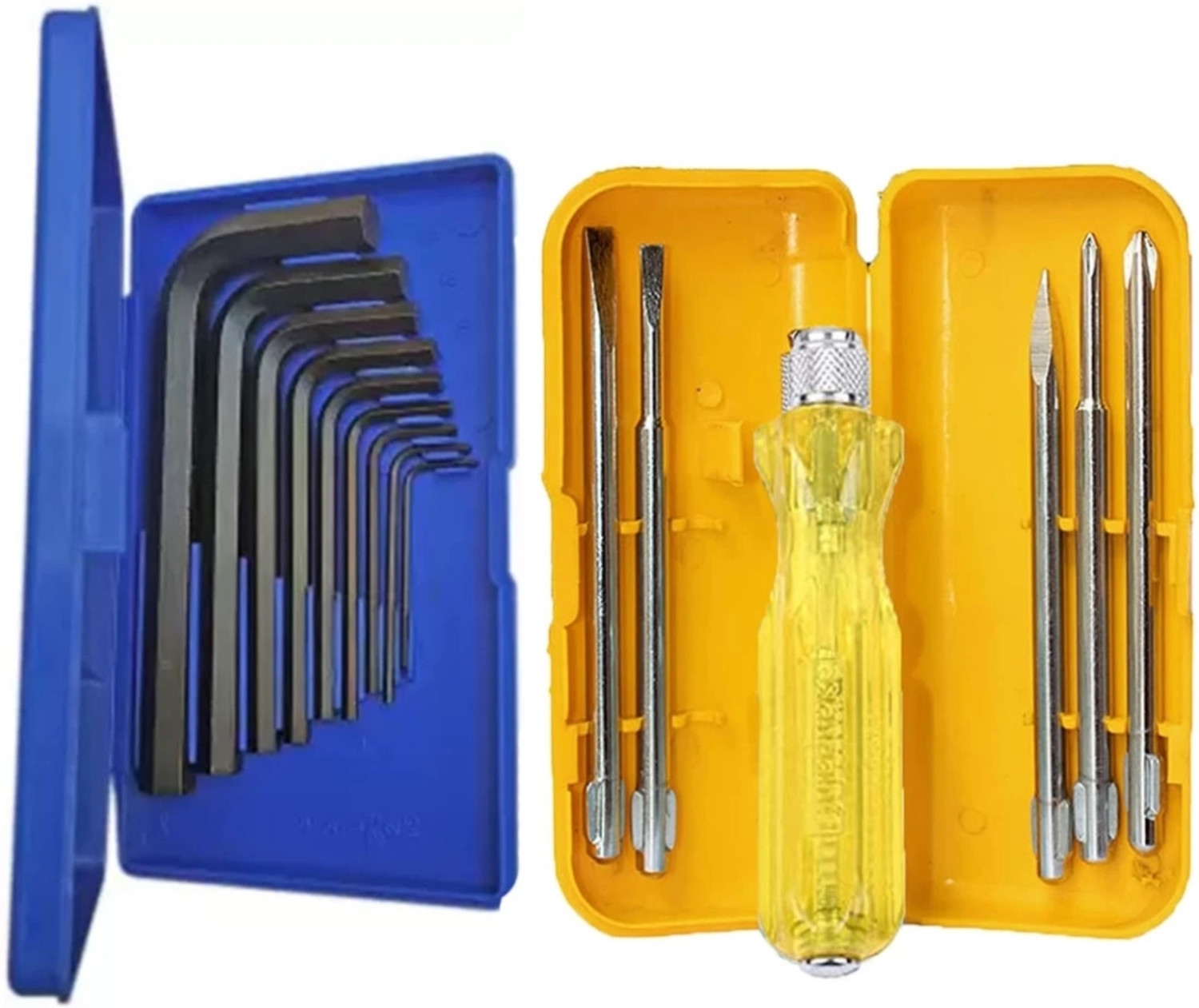 Image of Kshivi AK59 9 Pcs Allen Key Kit For Bike /Cycle /Guitar with 5 Pcs Screwdriver Set Allen Key Set