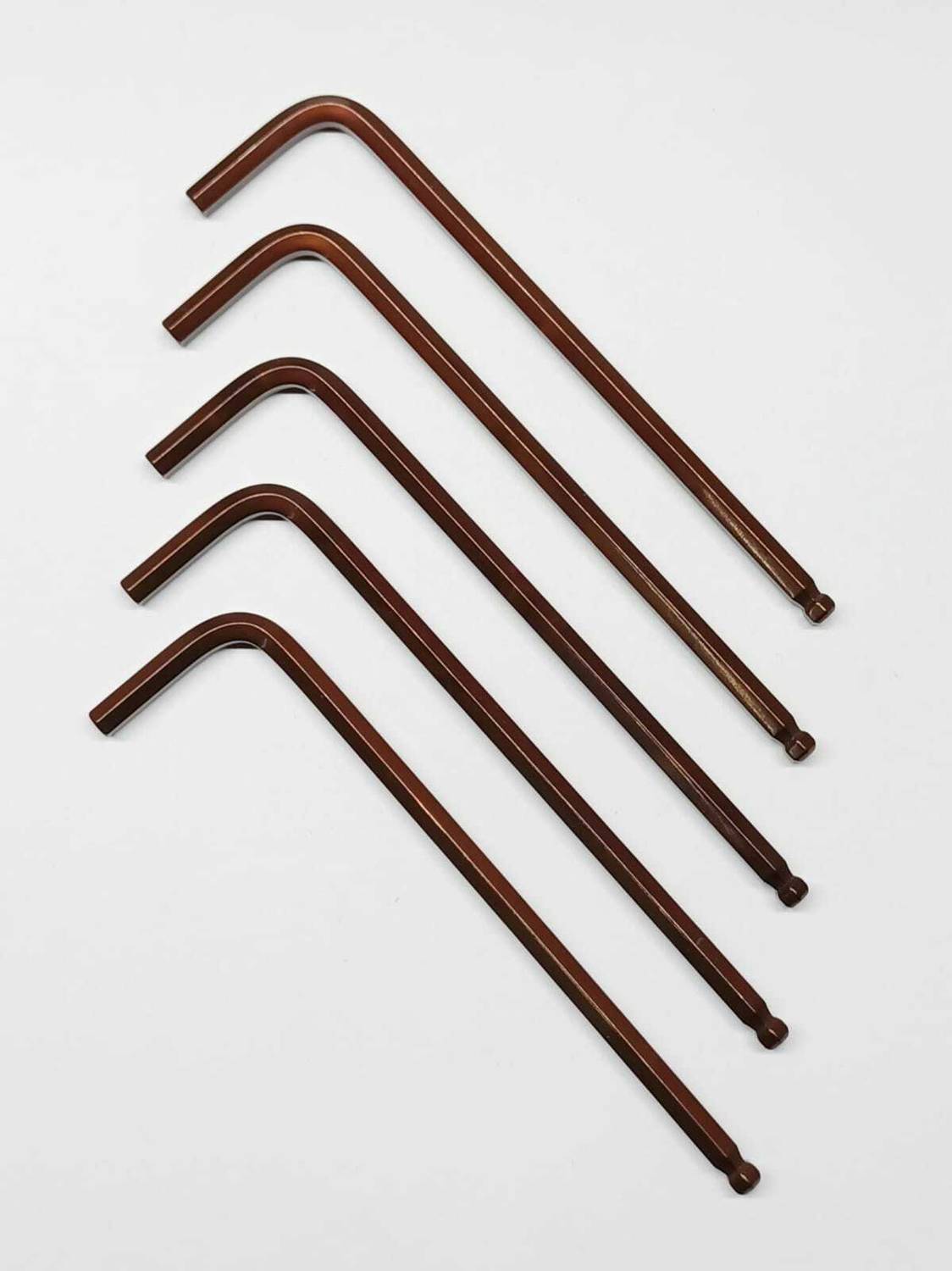 4MECH 4 mm x 5 Ball End L-Type Hex Allen Key, Hardened and Tempered, CRV (Pack of 5) Allen Key Set