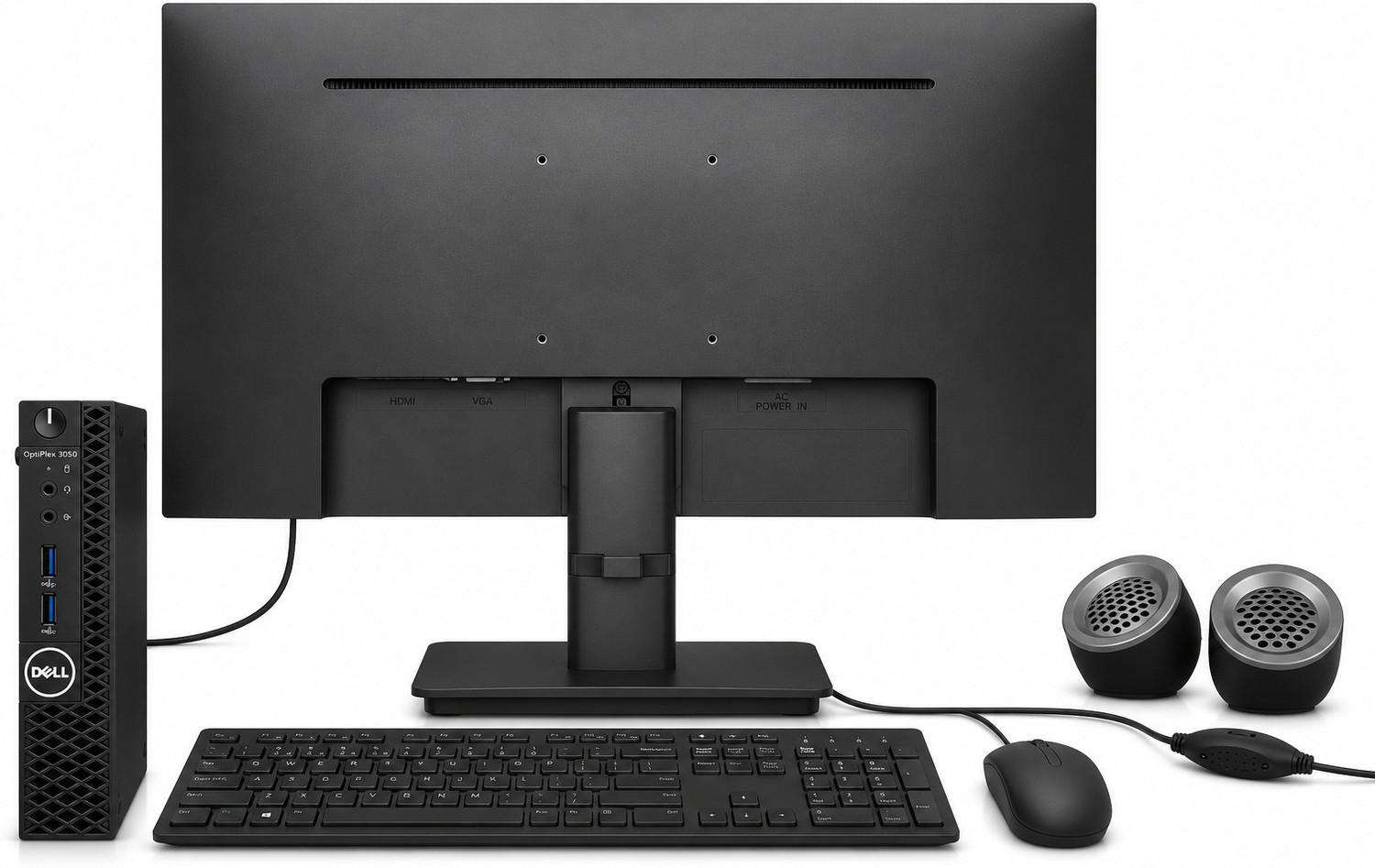Image of DELL mini pc intel Core i5 (7th Gen) (8 GB DDR4 /256 GB SSD /Windows 11 Home /22 Inch Screen /i5-7th gen 3050 mini pc kb216 &ms116 keyboard mouse zebronic pulto speaker) with MS Office