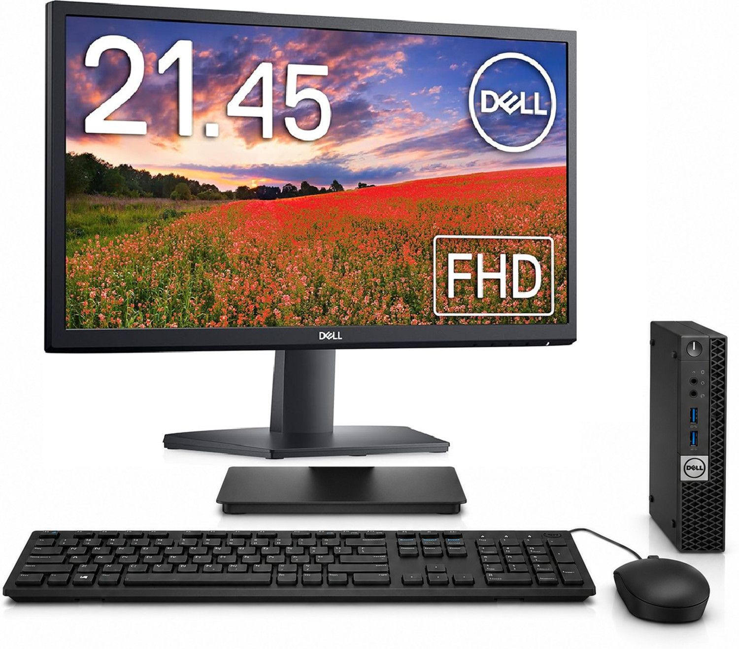 Image of DELL SE2225HM Core i5 (8 GB DDR4 /255 GB SSD /Windows 10 Pro /512 MB /21.5 Inch Screen /Desktop Full Set Intel) with MS Office