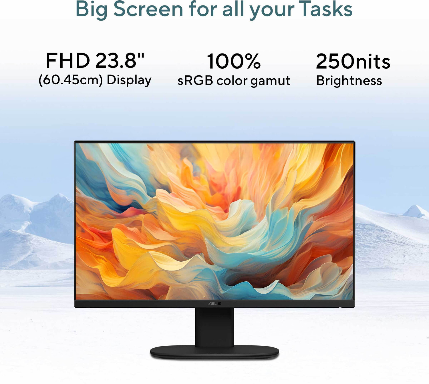 Image of ASUS AiO V400 Series,(2026) with Office 2024 + M365 Basic* , (i3 14th Gen) Core 3 (8 GB DDR5 /512 GB SSD /Windows 11 Home /23.8 Inch Screen /V440VAB-KBC3002WS)
