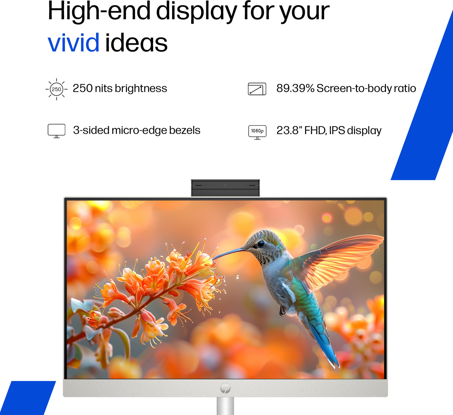 Image of HP All in One Ryzen 5 (16 GB LPDDR5 /512 GB SSD /Windows 11 Home /23.8 Inch Screen /Cr 0271) with MS Office