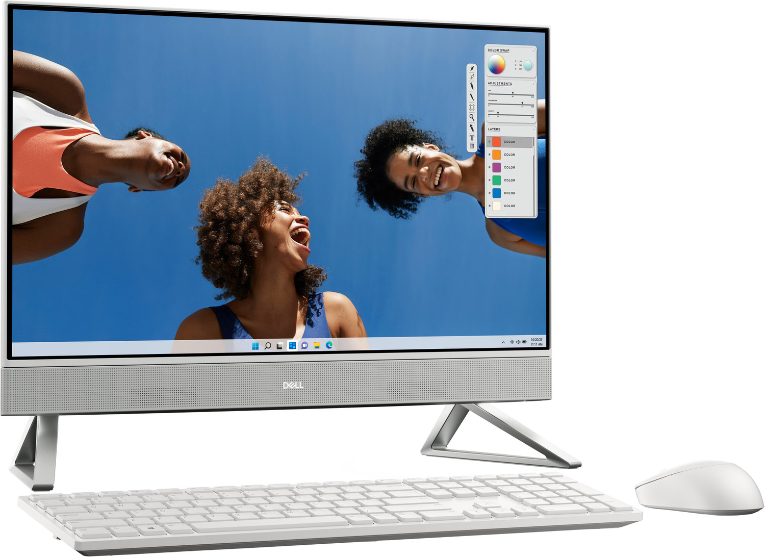 Image of DELL All in One Core i7 (16 GB DDR4 /512 GB SSD /Windows 11 Home /23.8 Inch Screen /AIO 5430) with MS Office
