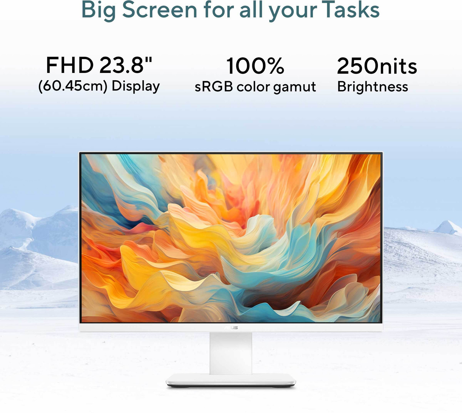 Image of ASUS AiO V400 Series,(2026) with Office 2024 + M365 Basic* , (i3 14th Gen) Core 3 (8 GB DDR5 /512 GB SSD /Windows 11 Home /23.8 Inch Screen /V440VAB-KWC3001WS)