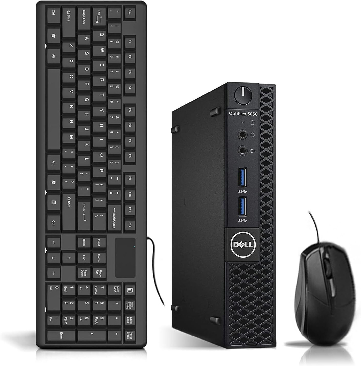 Image of DELL mini pc intel Core i5 (7th Gen) (8 GB DDR4 /256 GB SSD /Windows 11 Home /22 Inch Screen /i5-7th gen 3050 mini pc kb216 &ms116 keyboard mouse zebronic pulto speaker) with MS Office