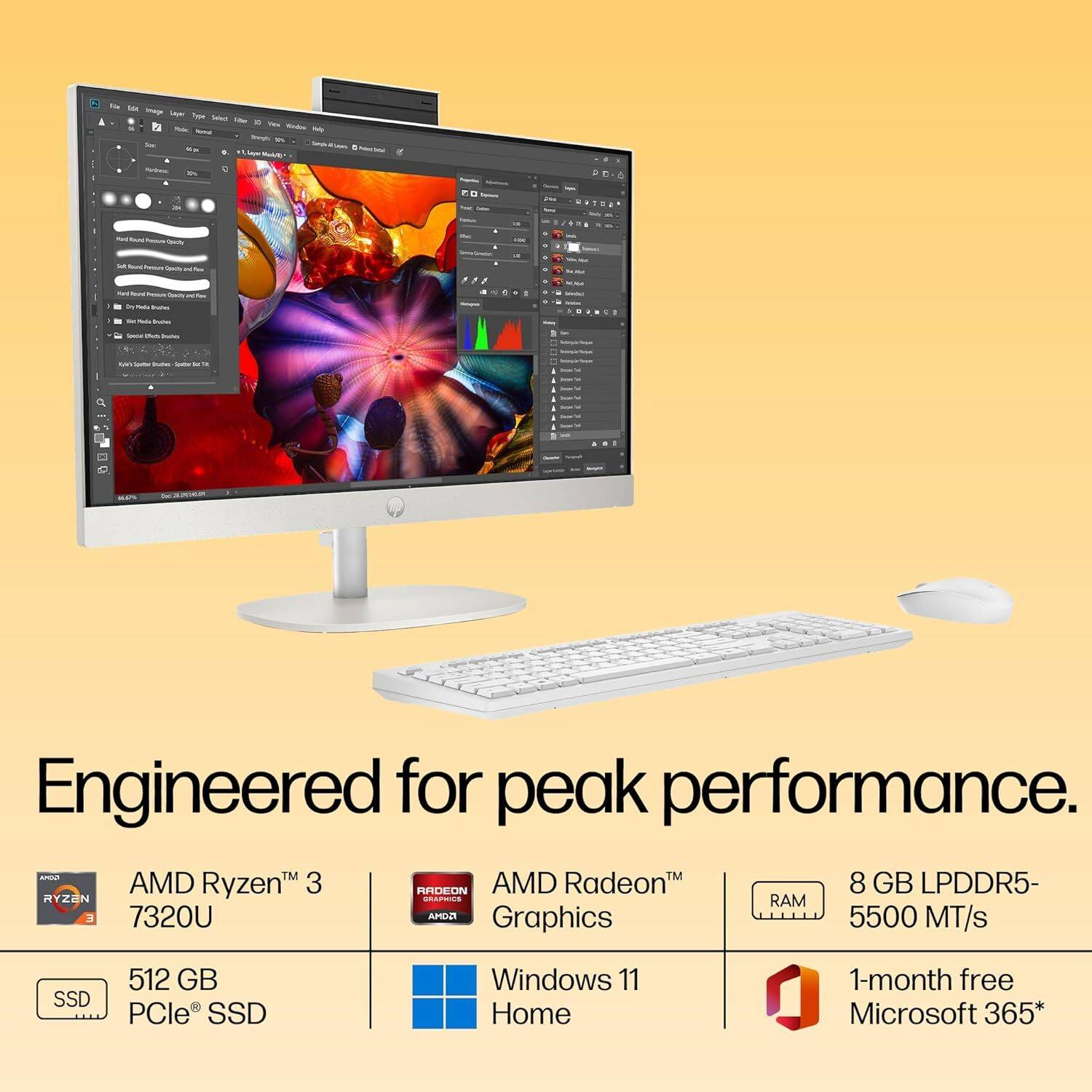 HP All-in-One 24 Ryzen 3 Quad Core 8GB/512GB - Image 4