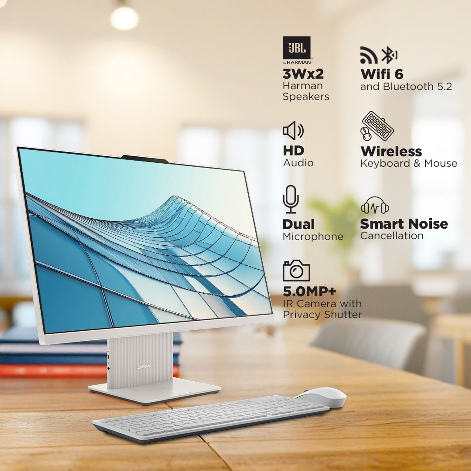 Image of Lenovo IdeaCentre AIO Core i9 (12th Gen) (32 GB DDR5 /1 GB SSD /Windows 11 Home /27 Inch Screen /IdeaCentre AIO) with MS Office