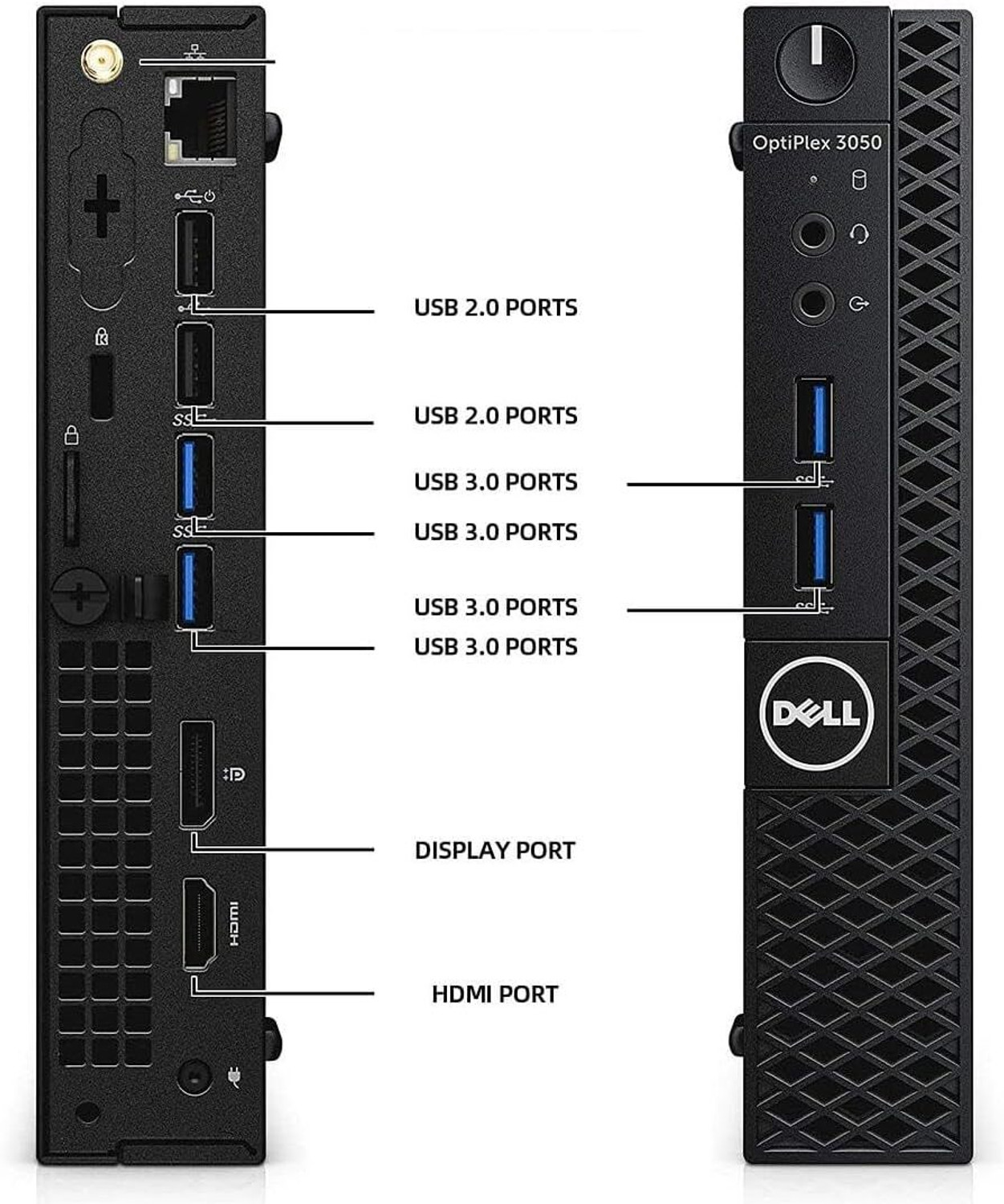 Image of DELL mini pc intel Core i5 (7th Gen) (8 GB DDR4 /256 GB SSD /Windows 11 Home /22 Inch Screen /i5-7th gen 3050 mini pc kb216 &ms116 keyboard mouse zebronic pulto speaker) with MS Office