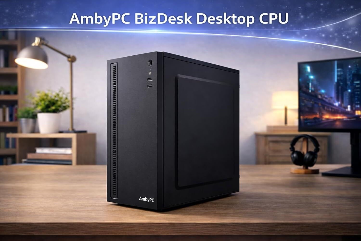 Image of AMBYPC BizDesk 5i30-FS19 Desktop Full Set Core i5 (4 GB DDR3 /500 GB /Windows 10 Pro /19 Inch Screen /64GB Flash SSD)