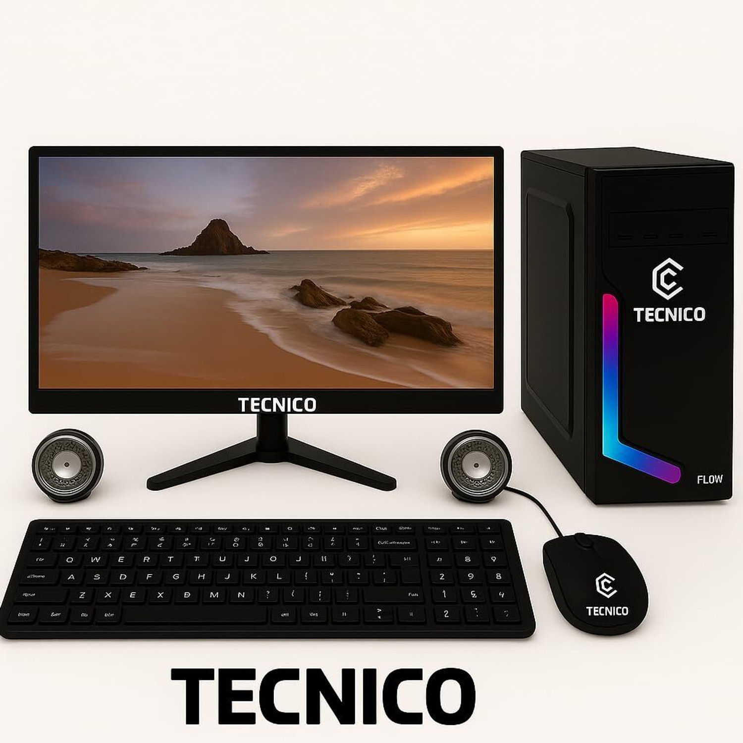 Image of TECNICO Core i5 4th Gen Core i5 (16 GB DDR4 /Windows 11 Home /20 Inch Screen /Desktop Computer Set,i5 4th Gen, 16GB RAM, 512 SSD, 20-inch LED Monitor)