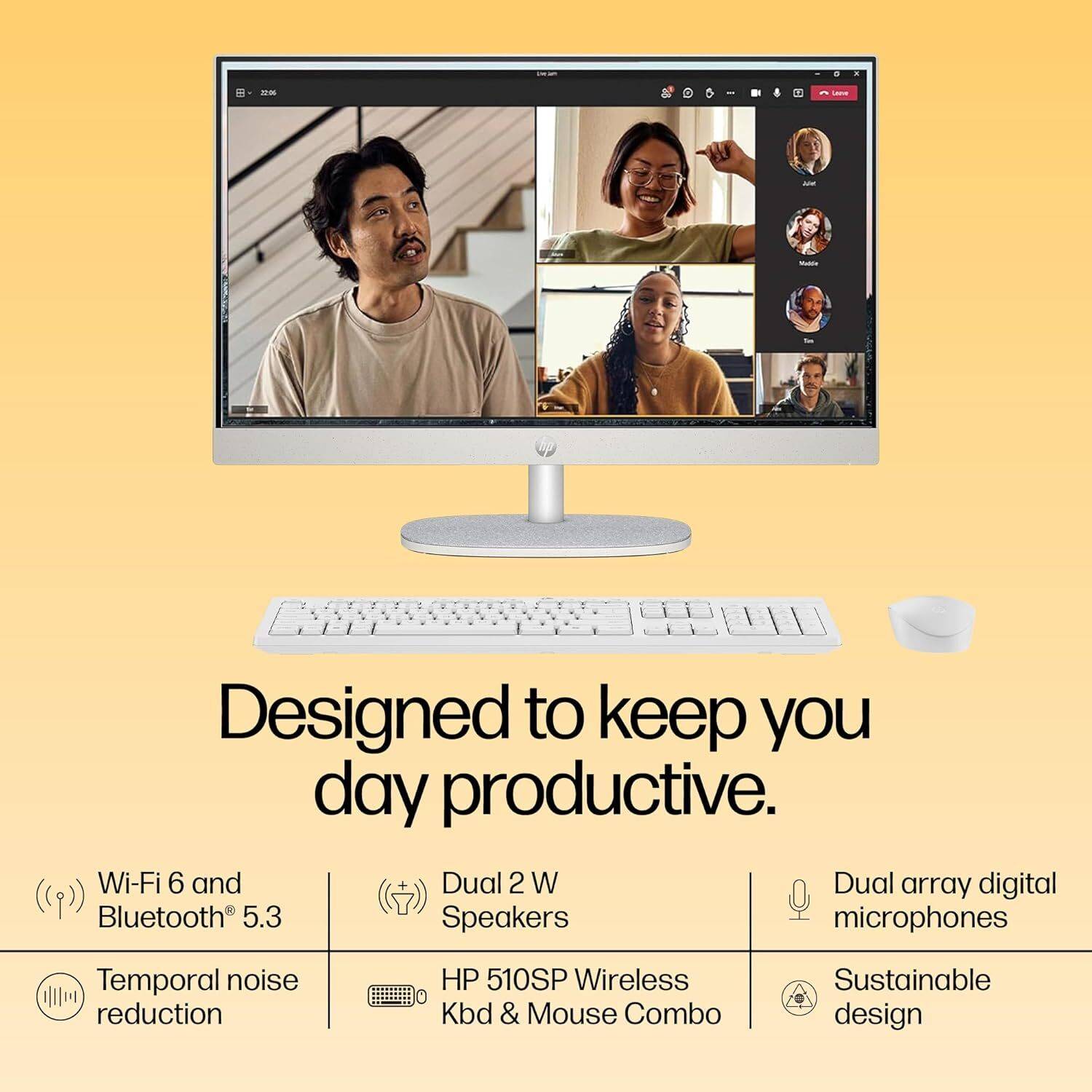 HP All-in-One 24 Ryzen 3 Quad Core 8GB/512GB - Image 5