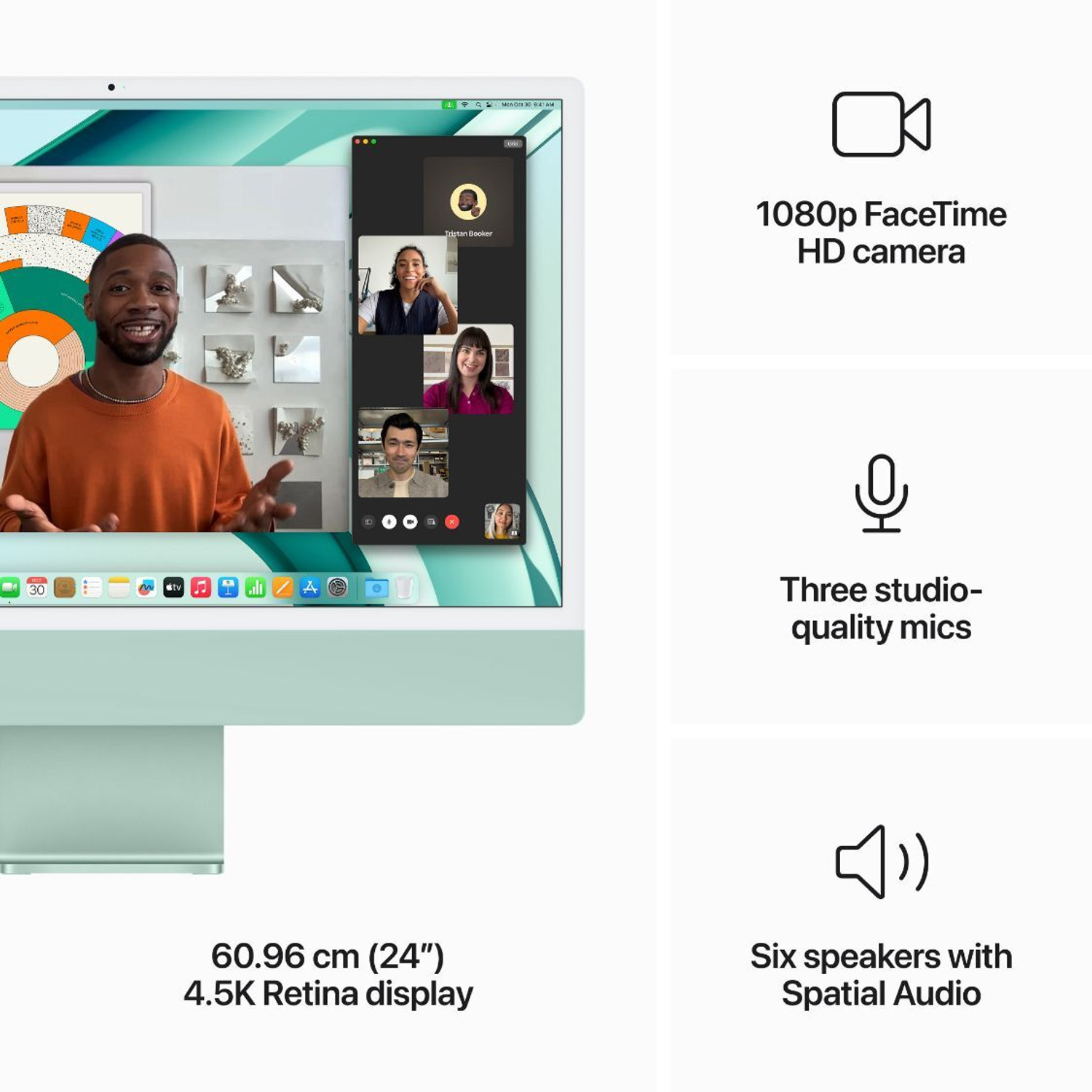 Image of Apple iMac M3 (8 GB Unified /512 GB SSD /macOS Sonoma /24 Inch Screen /MQRP3HN /A)