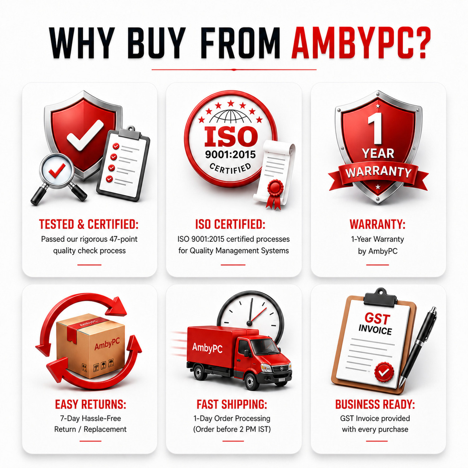 Image of Ambytek Vertex Core i3 (3rd Gen) (8 GB / 256 GB / Windows 10) Assembled Desktop Computer