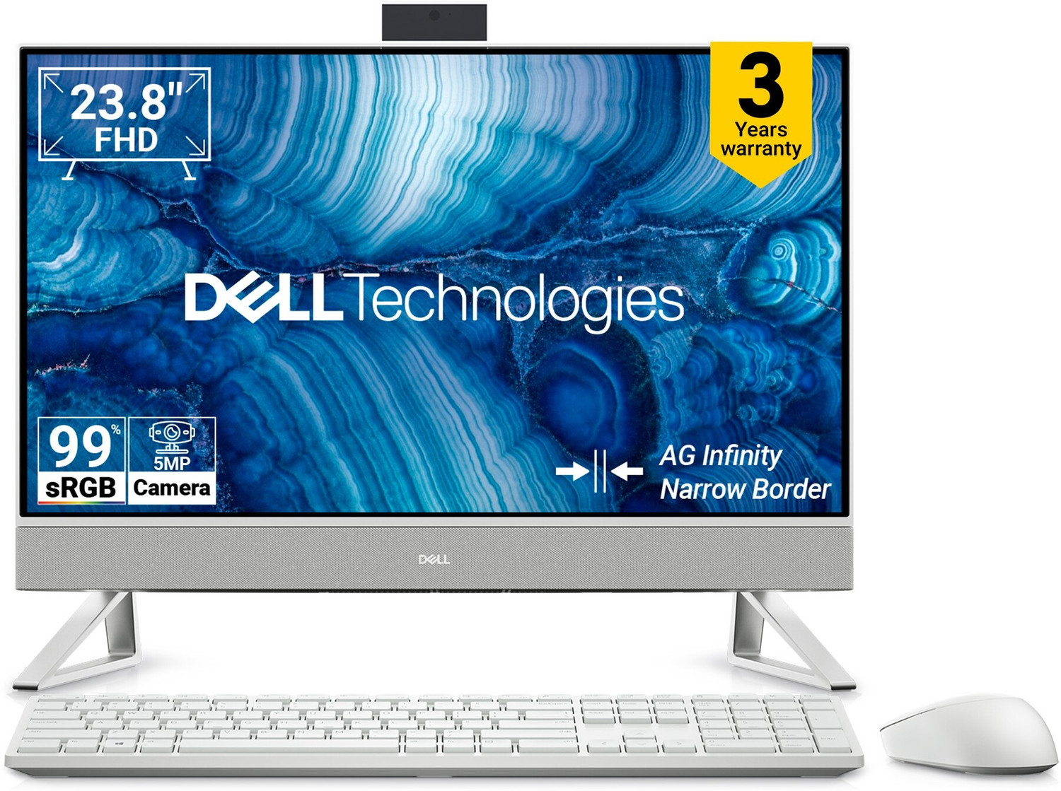 Image of DELL Inspiron All-in-One Core i7 (16 GB DDR5 /1024 GB SSD /Windows 11 Home /23.8 Inch Screen /24 AIO EC24250)