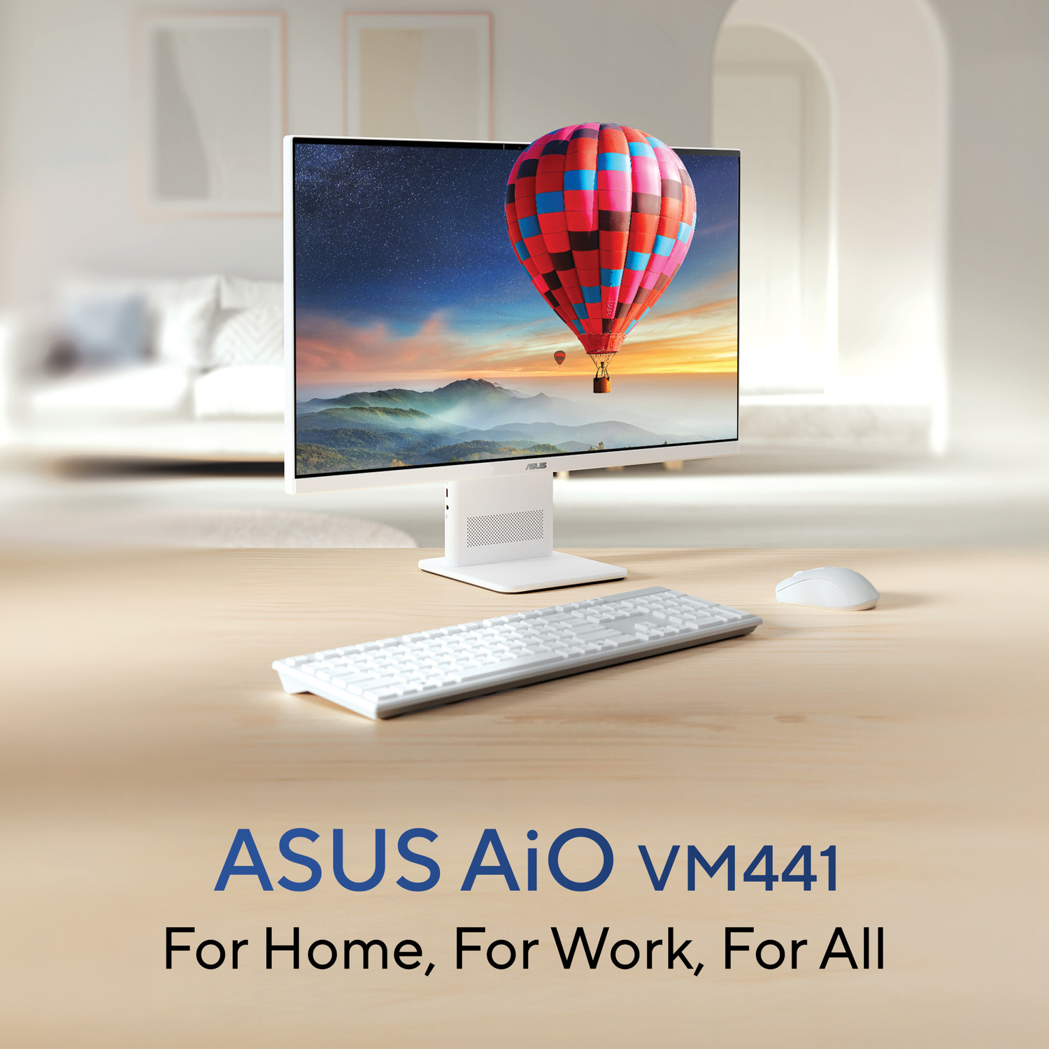Image of ASUS AiO V400 Series,VM441QA-TWAP002WS,Touch screen, MSO 2024 + M365 Basic*, Snapdragon X (16 GB LPDDR5 /1 TB SSD /Windows 11 Home /23.8 Inch Screen /VM441QA-TWAP002WS)