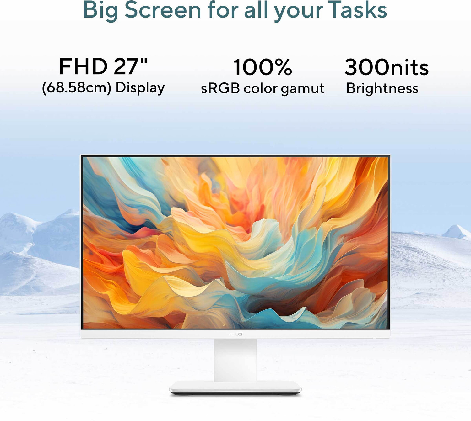 Image of ASUS AiO V400 Series,(2026) with Office 2024 + M365 Basic* , (i7 14th Gen) Core 7 (16 GB DDR5 /1 TB SSD /Windows 11 Home /27 Inch Screen /V470VA-KWC7001WS)