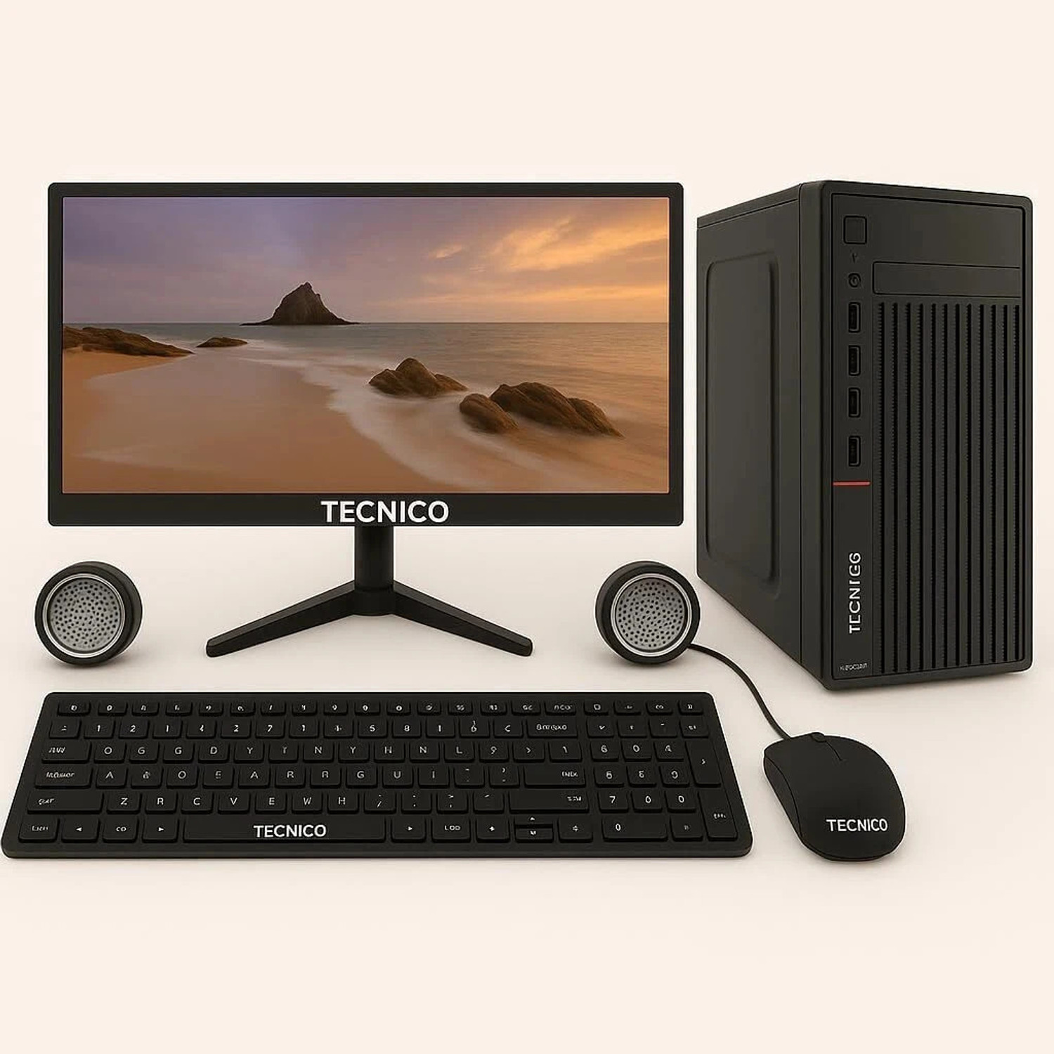 Image of TECNICO Core i5 2th Gen Core i5 (8 GB DDR3 /Windows 11 Home /20 Inch Screen /Desktop Computer Set, i5 2th Gen, 8GB RAM, 128SSD, 20-inch LED Monitor)