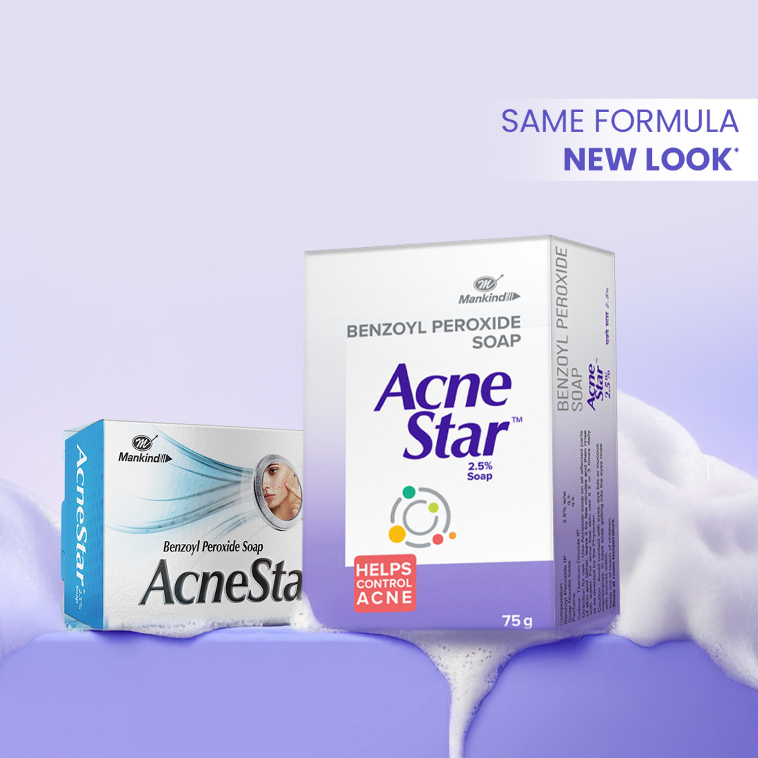 Image of Acnestar 2.5% soap - acne soap(pack of 4)75g Bar